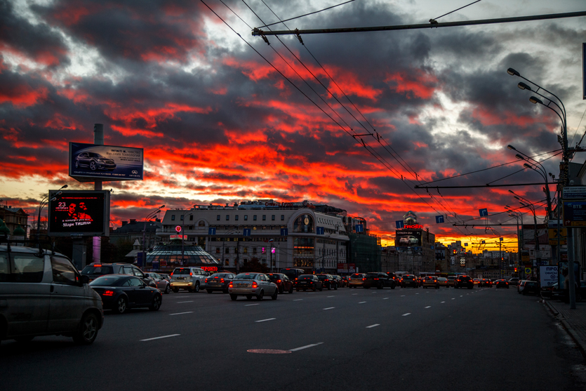 перед тем как встать в пробку..