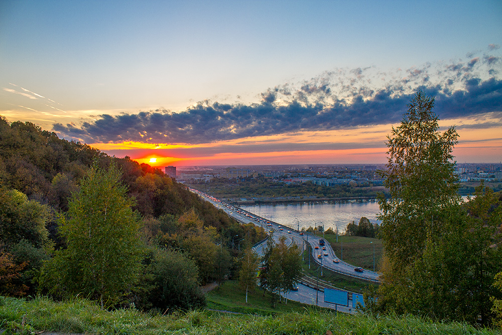 Закат над городом