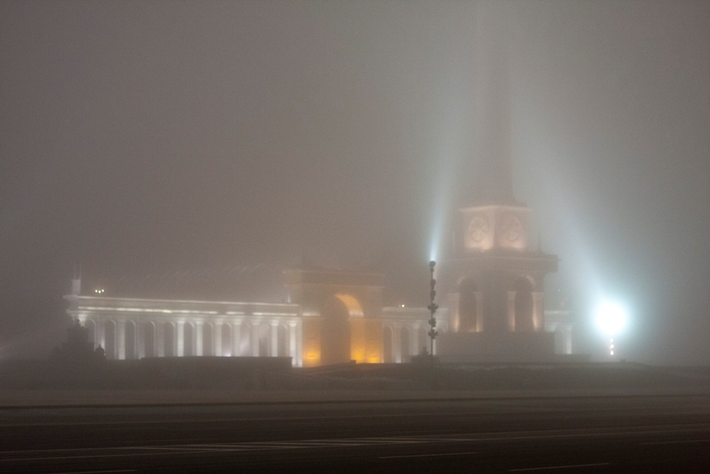 туман в городе