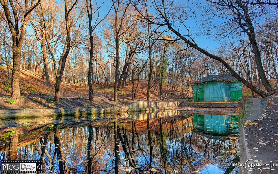 Осень у пруда в Нескучном