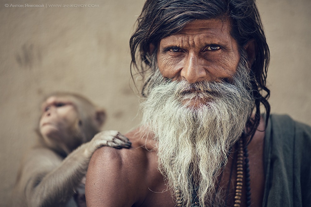 Sadhu and Monkey