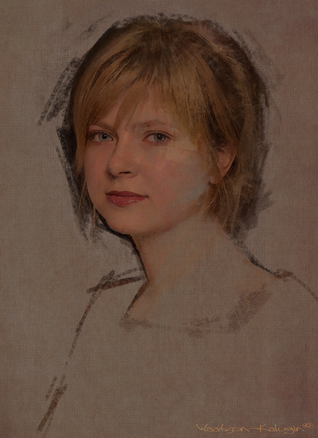 Unfinished portrait of the young lady