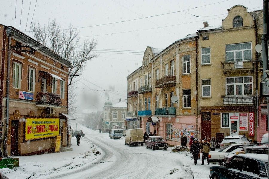 Снегопад.