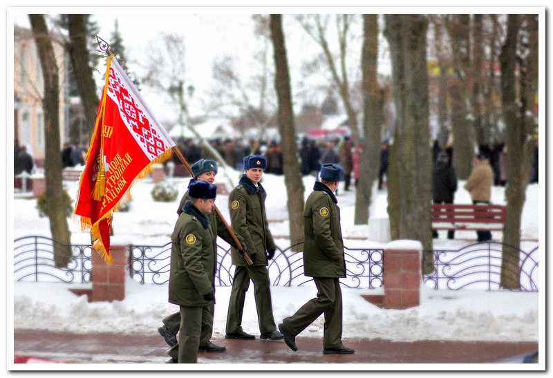 После парада...