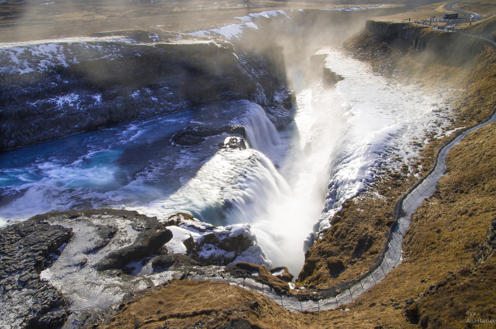 Водопад Gullfoss, Golden Circle, Исландия