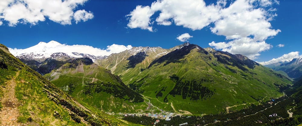 Панорама с Эльбрусом