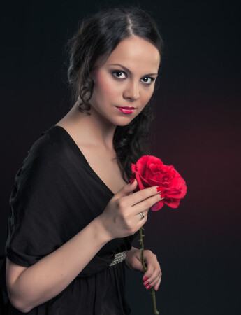 дама с розой