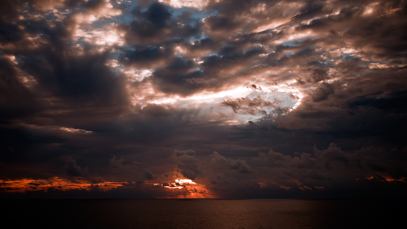 Sunrise over the Caribbean