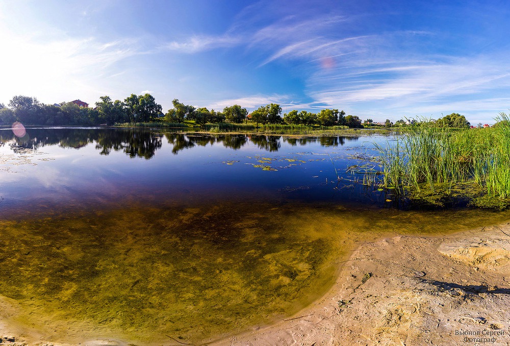 Берег реки Цны в городе Моршанск.