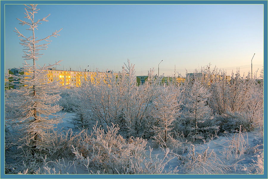 В городок пришла зима