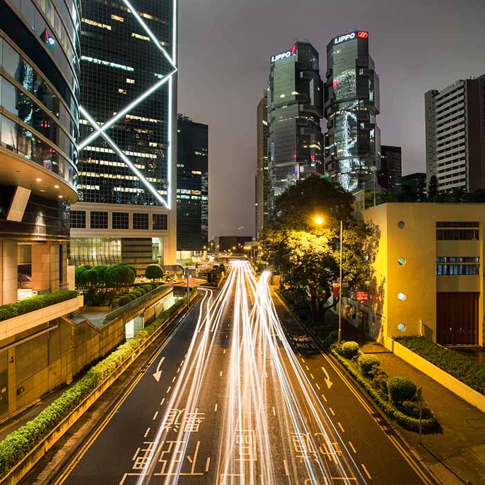 The streets of Hong Kong