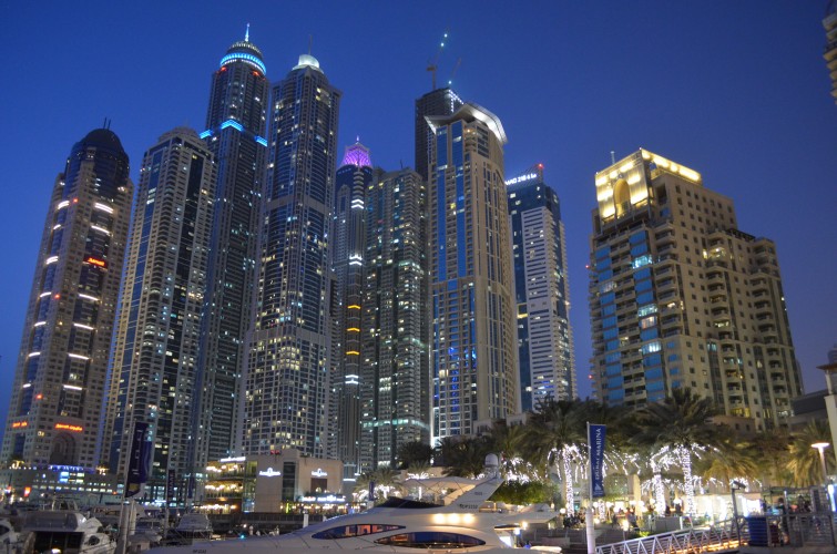 Вечерняя Dubai Marina