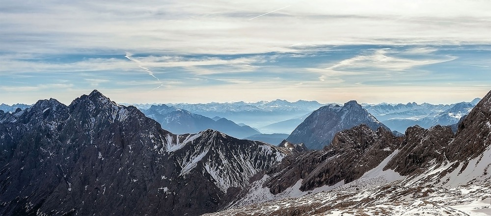 Zugspitze на Альпах 2962 m