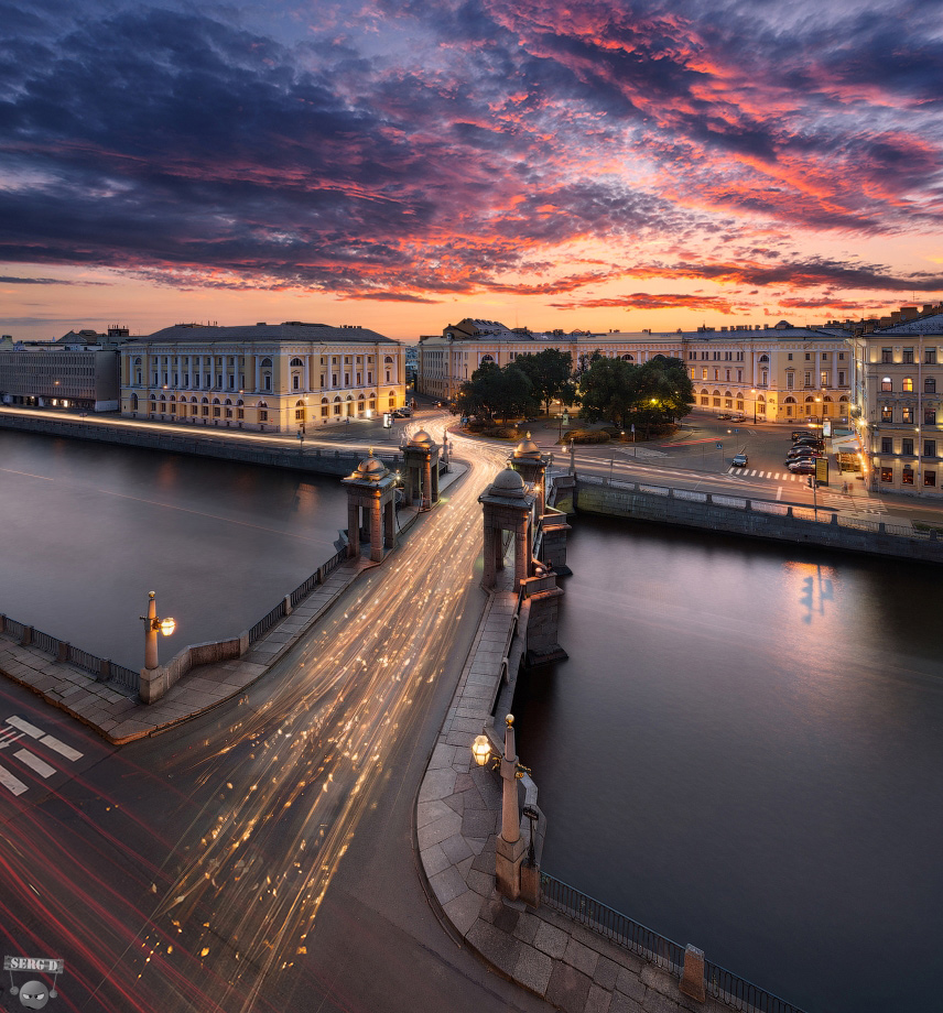 Площадь и мост Ломоносова, Фонтанка