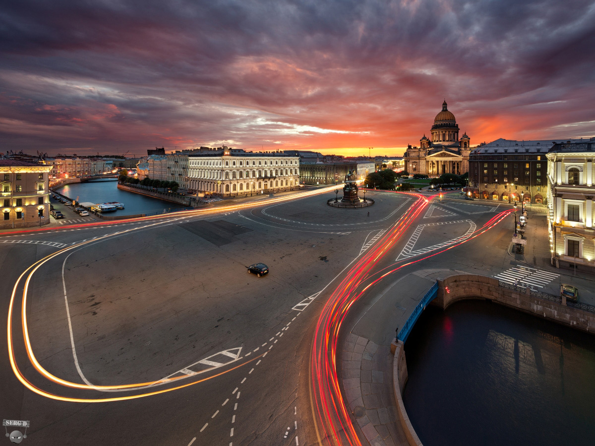 Синий мост, Исаакиевская площадь, Мойка