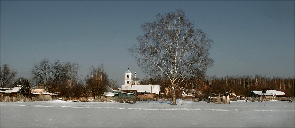 Зима деревенская