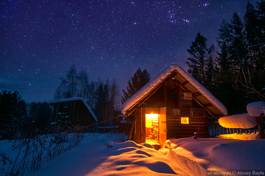 Night in the Russian outback