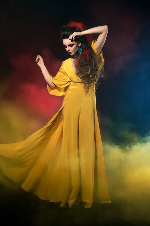 Fantasy with colored smoke