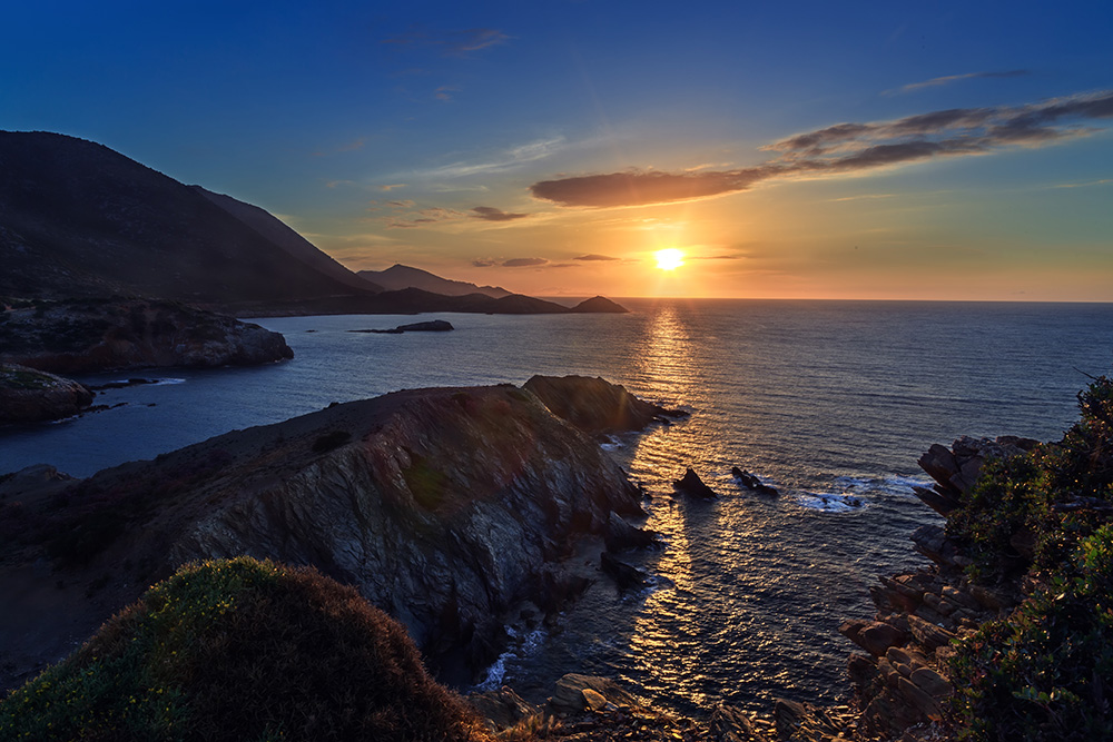 Greece, Crete, the sunset over the sea