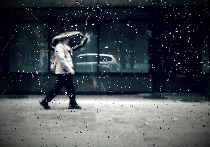 Walking in the rain