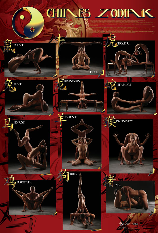 Yoga nude (Китайский зодиак (оригинал макет А1)