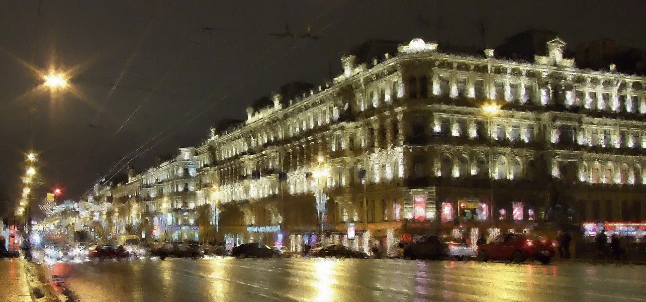 Вечерний Невский проспект Санкт Петербург