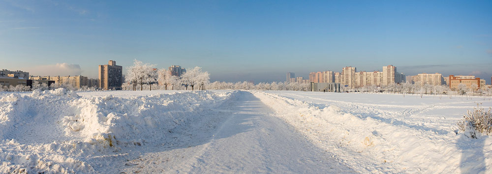 Купчино, -20 градусов, Петербург