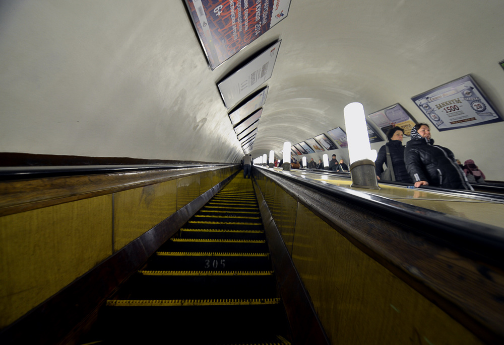 The oldest subway escalator