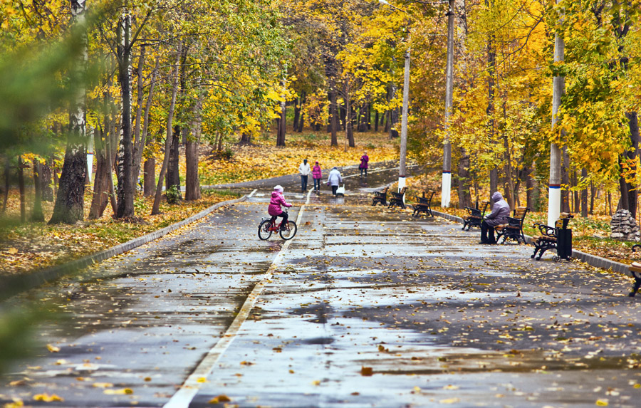 Осенним днем в парке