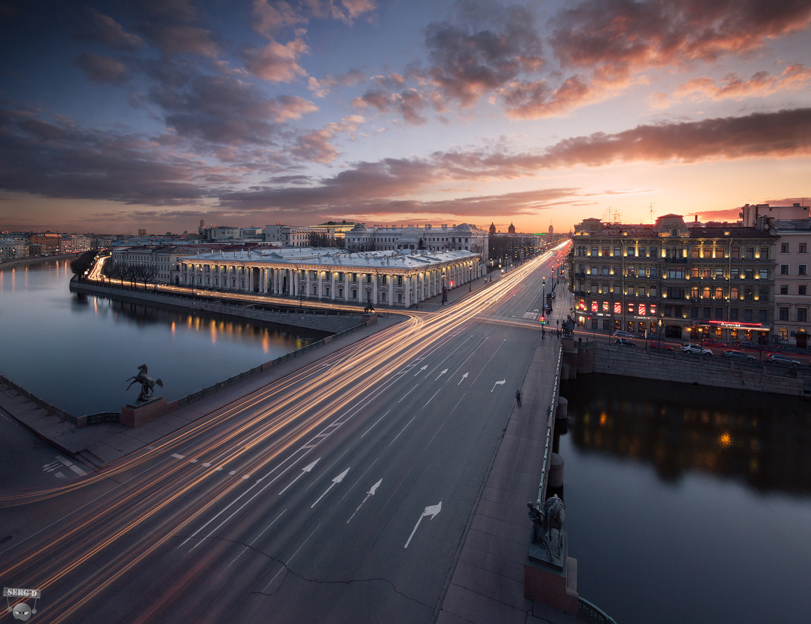 Аничков мост, Аничков дворец, Невский проспект, Фонтанка