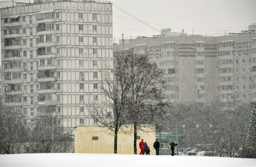 В городе снегопад