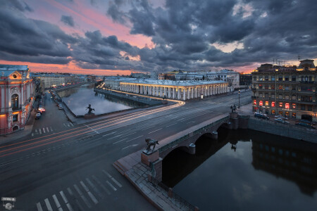 Аничков мост, Аничков дворец, Невский проспект, Фонтанка