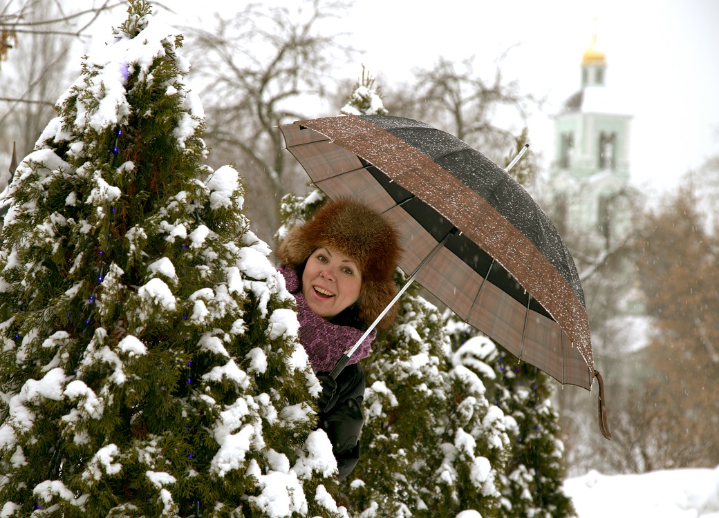 Снежок в Москве.