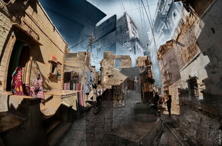 Город голубой (мультиэкспозиция