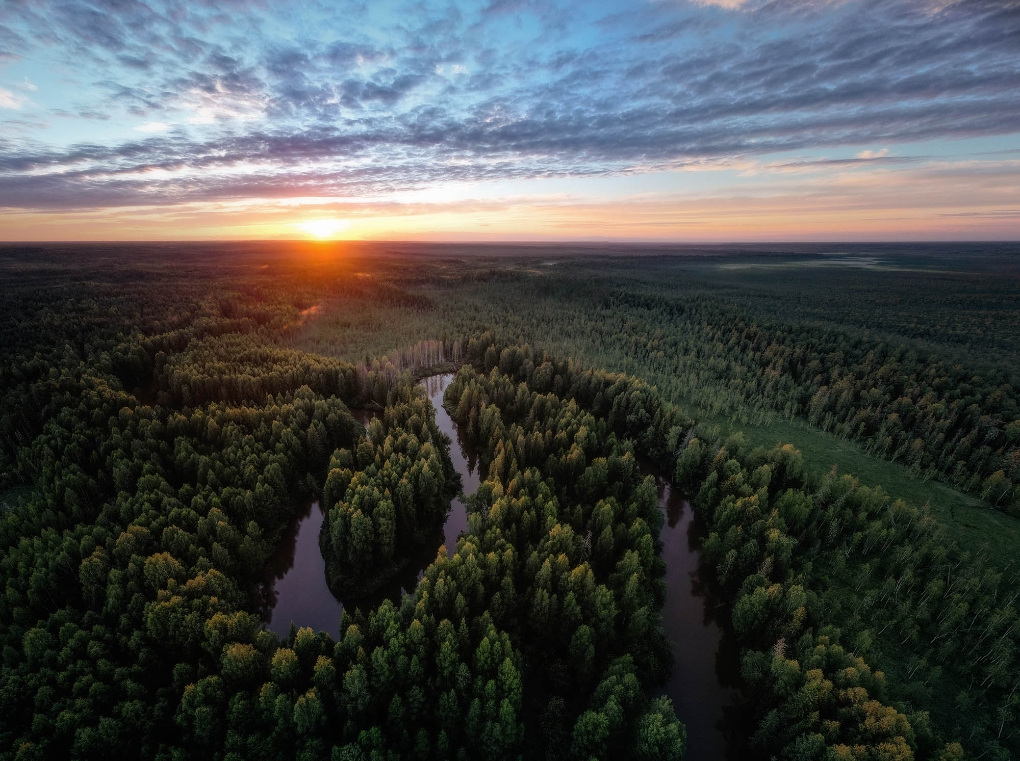 Закат на реке Эсс