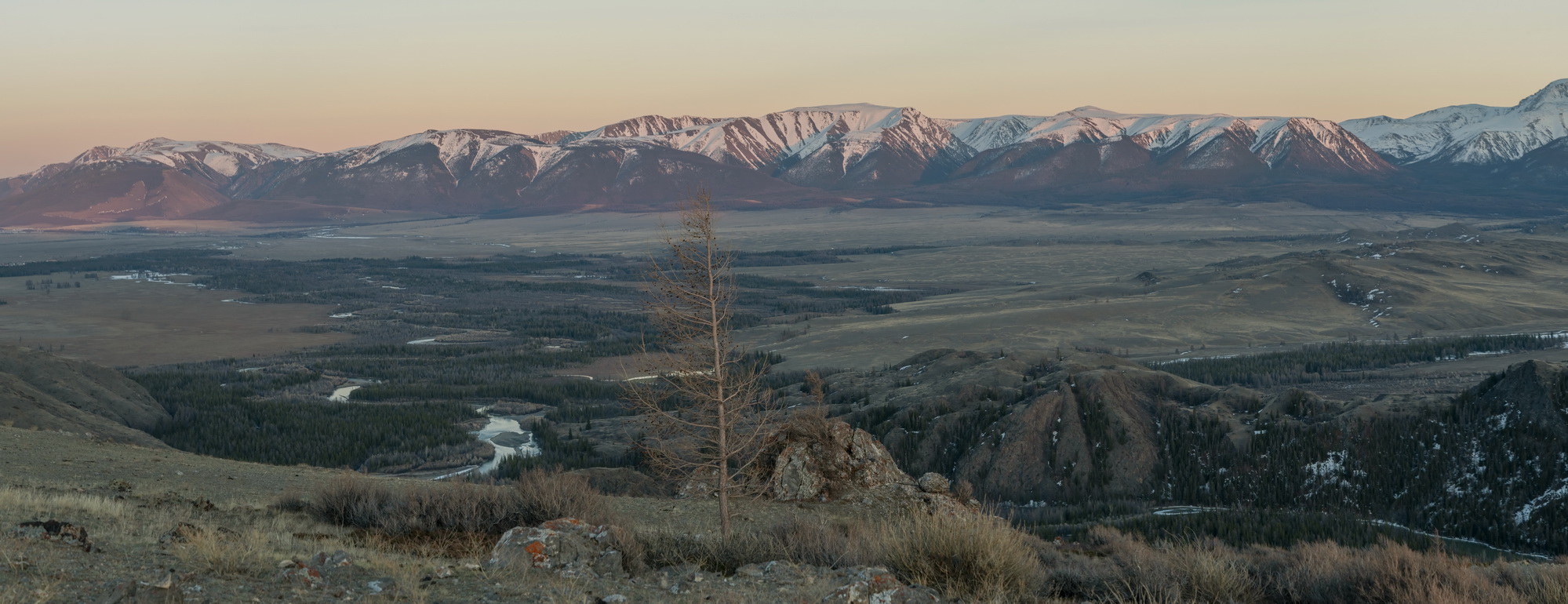 Курайская степь, закат