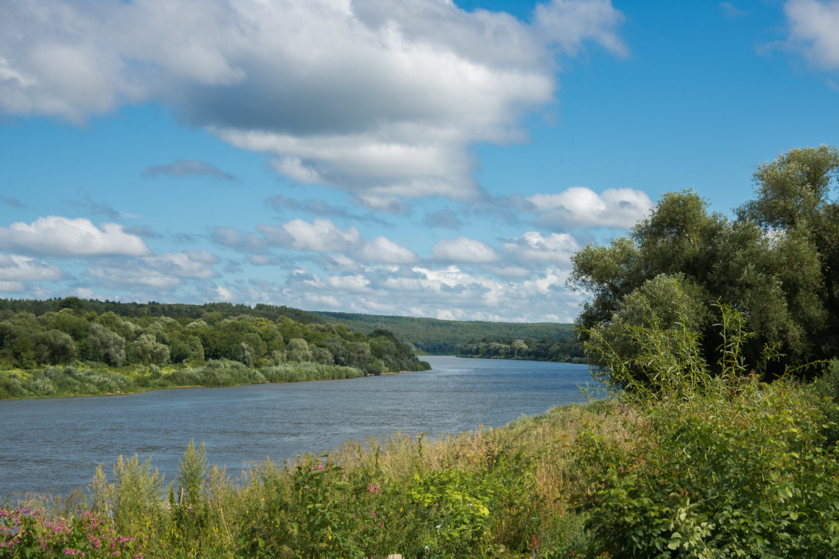 Река Ока. Город Таруса.