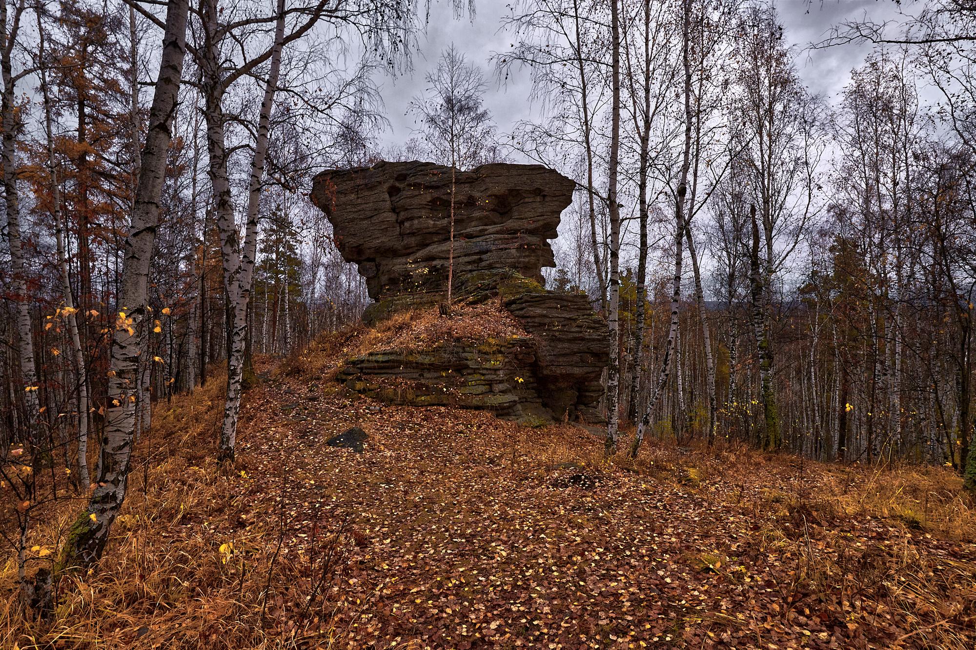 Осень одинокой скалы.