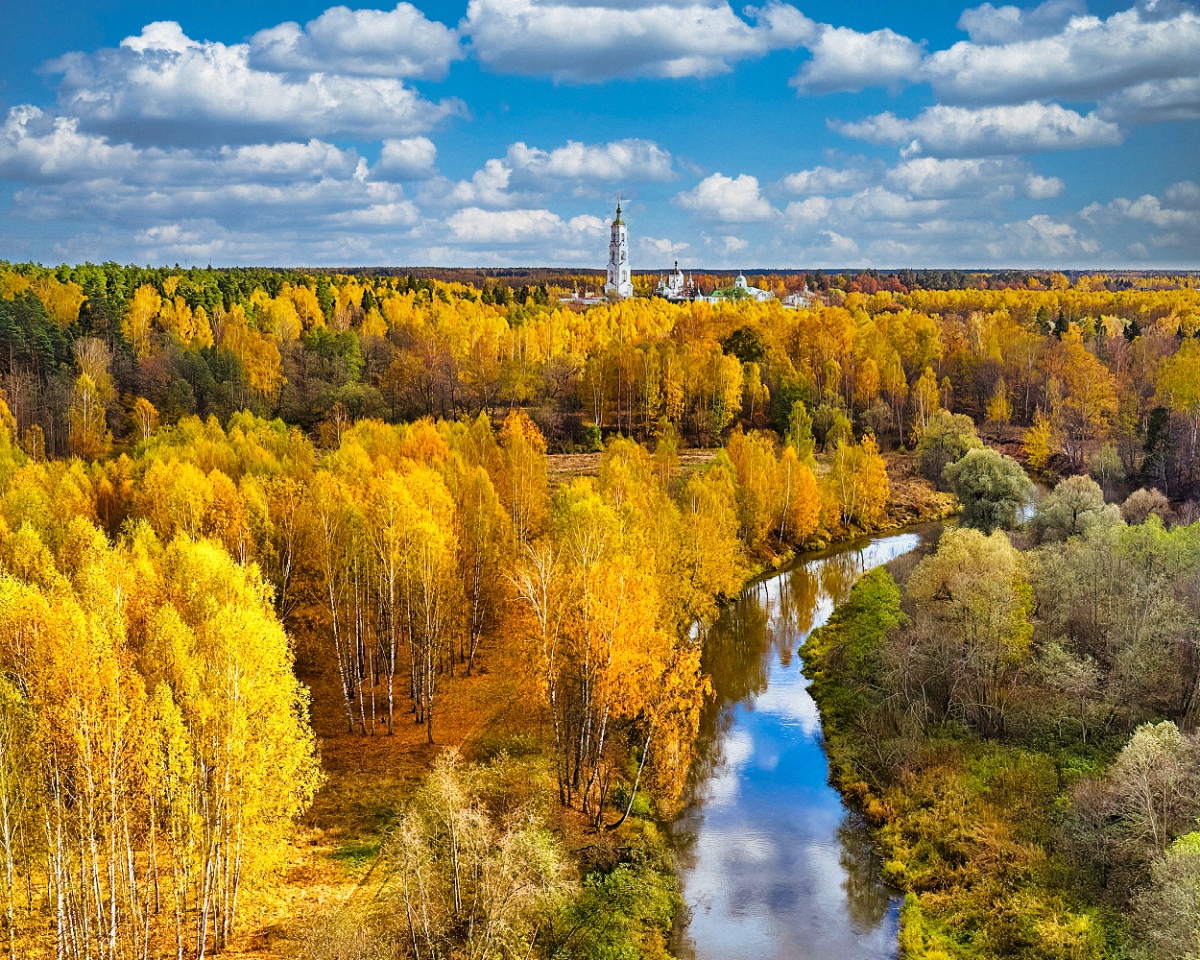 Над осенним лесом