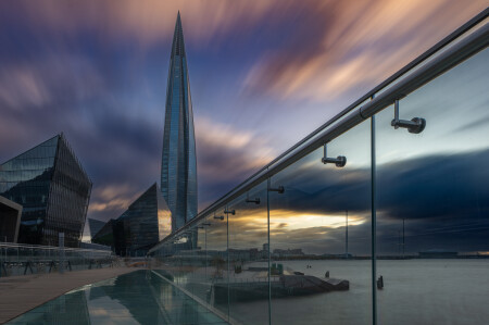 Лахта-Центр на рассвете