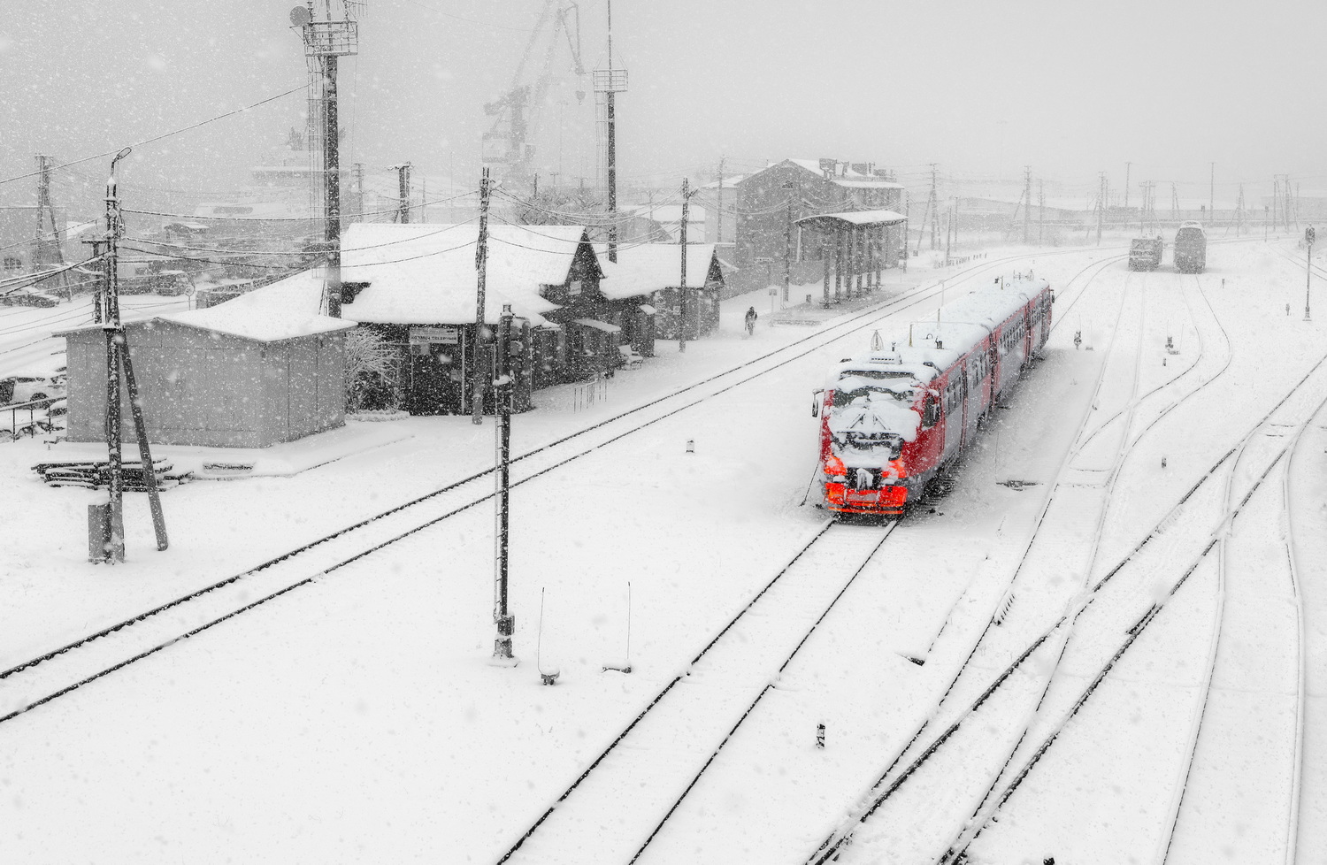 Снегопад.