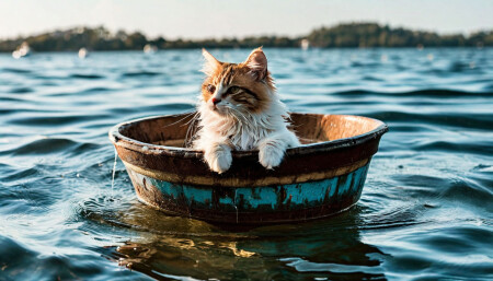 кот в тазике