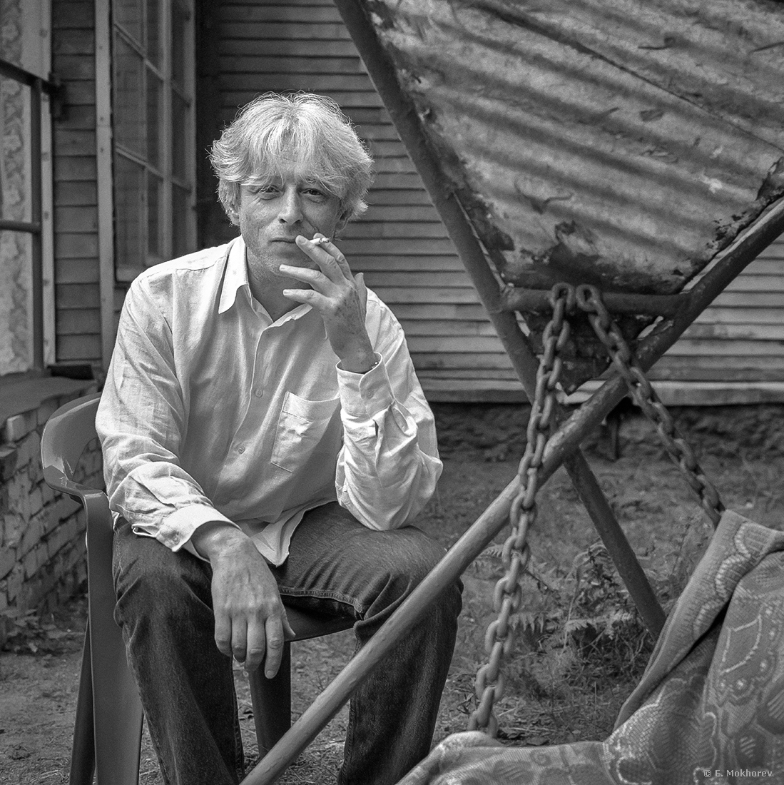 Композитор Леонид Десятников. Репино, 2005.