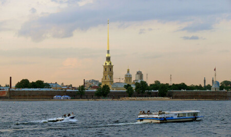 Петропавловка вечером. Пейзаж