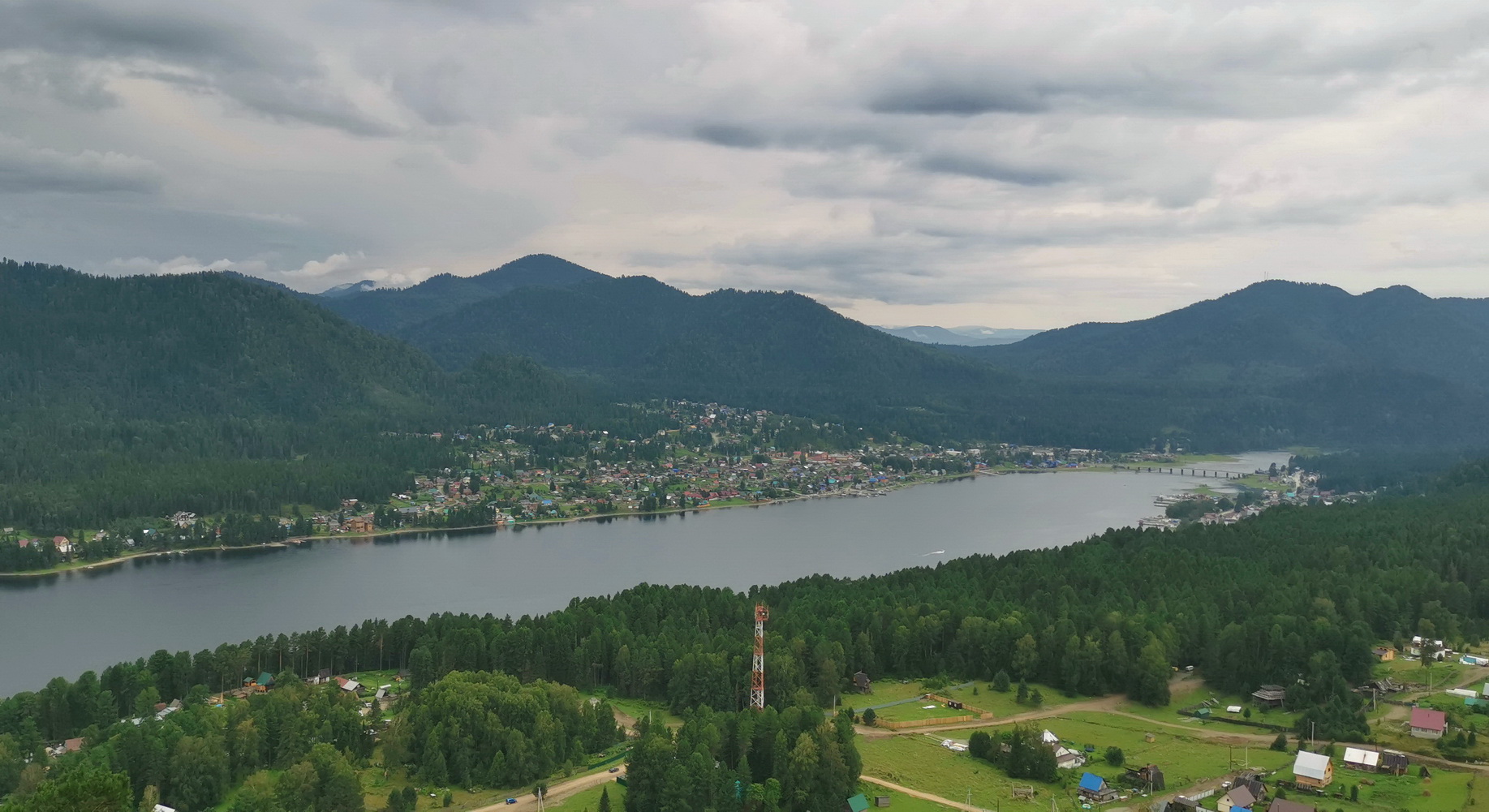 панорама Телецкого озера