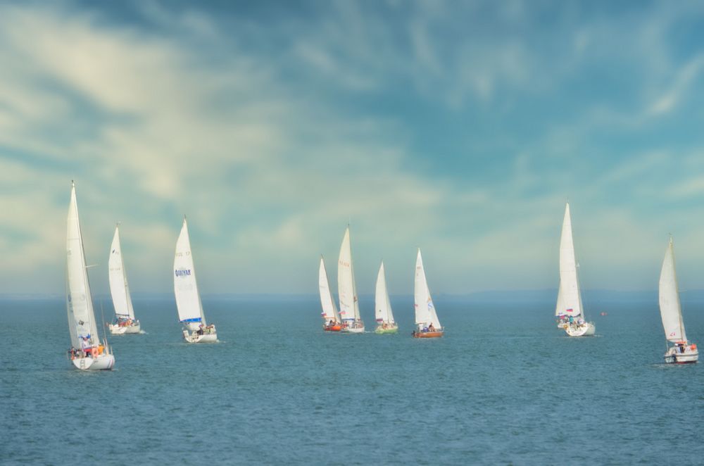 Яхты в море