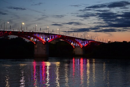 Закат над Окой у моста