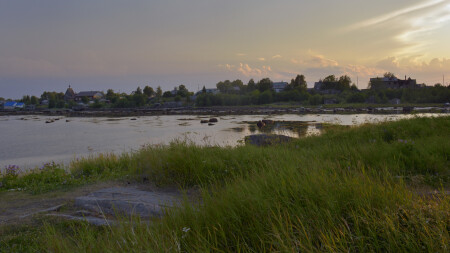 Рабочеостро́вск. Закат.