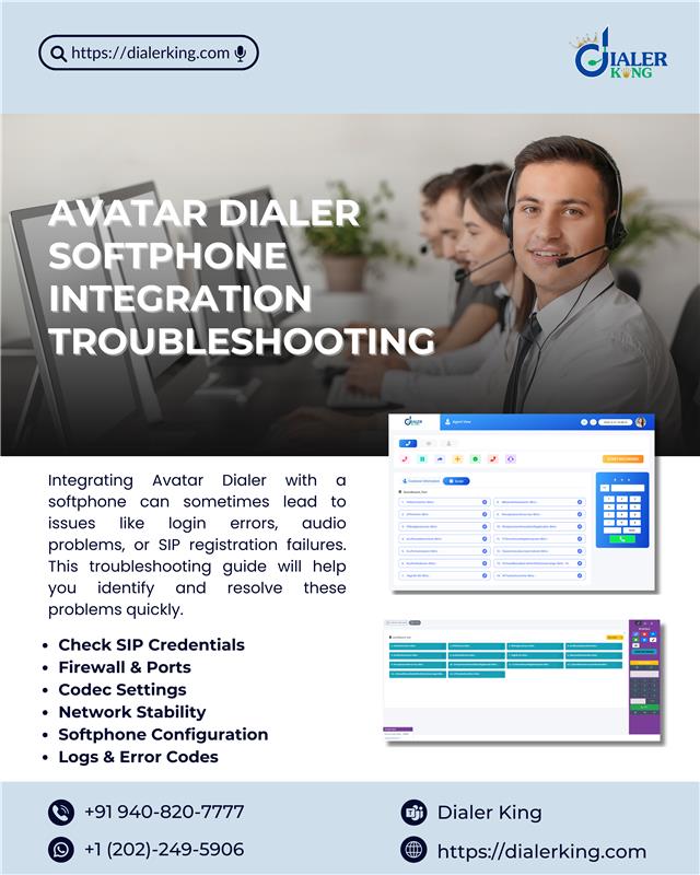 AVATAR DIALER SOFTPHONE INTEGRATION TROUBLESHOOTING