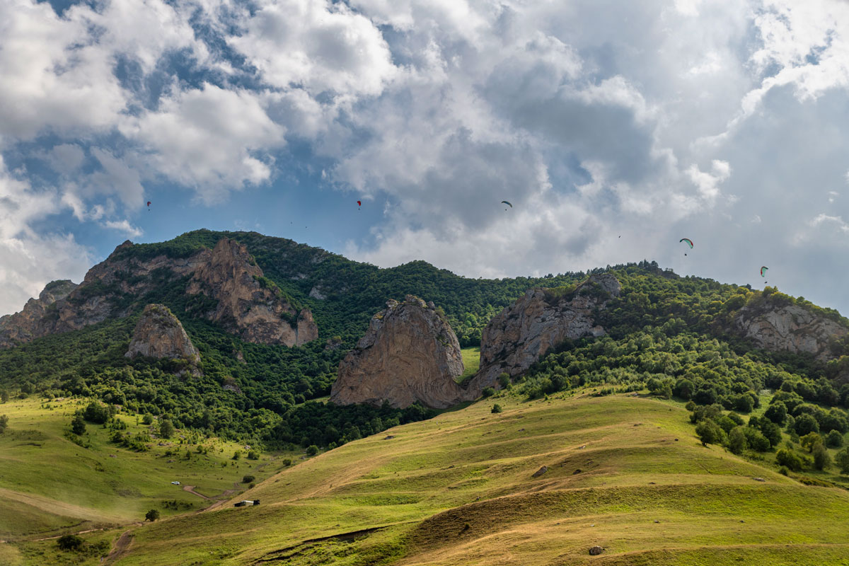 Парадром Флай Чегем. Кабардино-Балкария. 